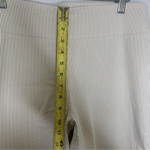 Zac & Rachel Tan Stripped Capris Size 12 - Picture 4 of 9